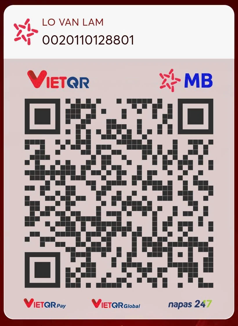 Mã QR ủng hộ Lò Văn Lâm qua MBBank